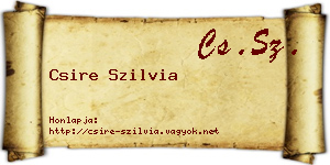 Csire Szilvia névjegykártya